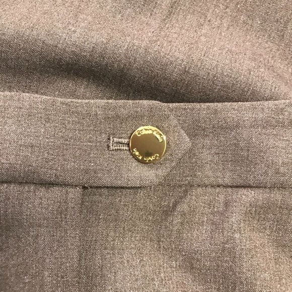 Calvin Klein Mid Rise Modern Fit Straight Leg Pants in Heather Taupe - Picture 6 of 7